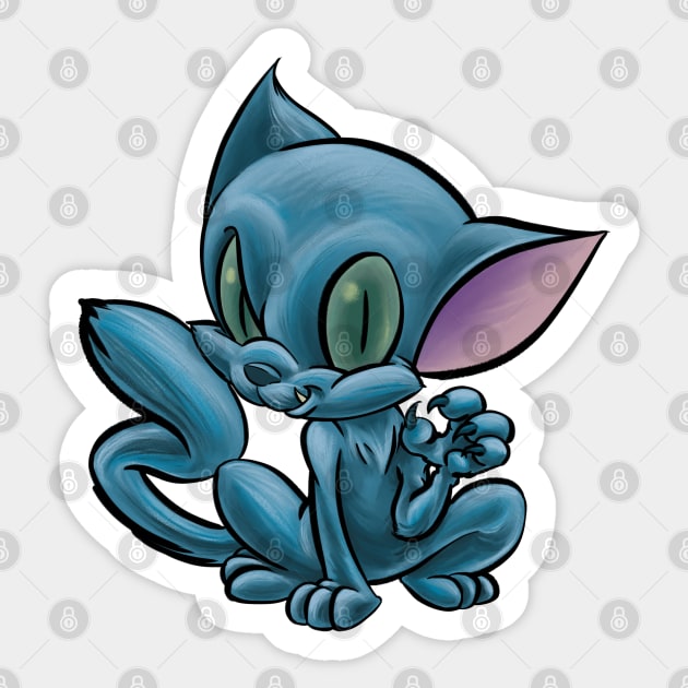 black cat Sticker by majanation